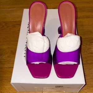 Amina Muaddi lupita glass pvc heel